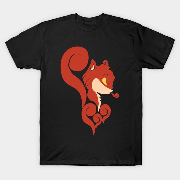 Swirl Squirrel T-Shirt by Solbester